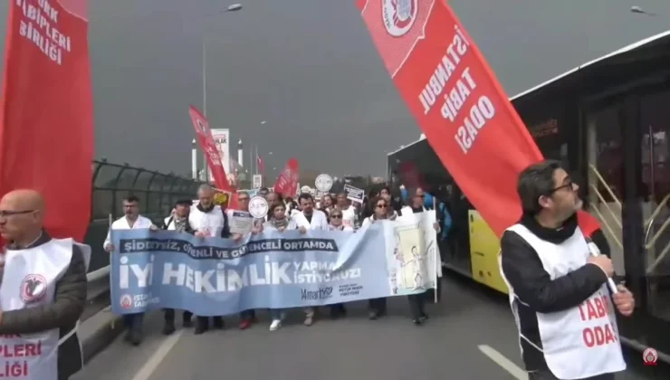 Sağlık Meslek Örgütleri 14 Mart Tıp Bayramı Haftası’nda Yürüyüş Gerçekleştirdi