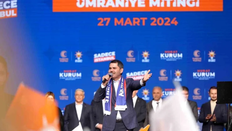 AK Parti İBB Başkan Adayı Murat Kurum Ümraniye’de Miting Yaptı