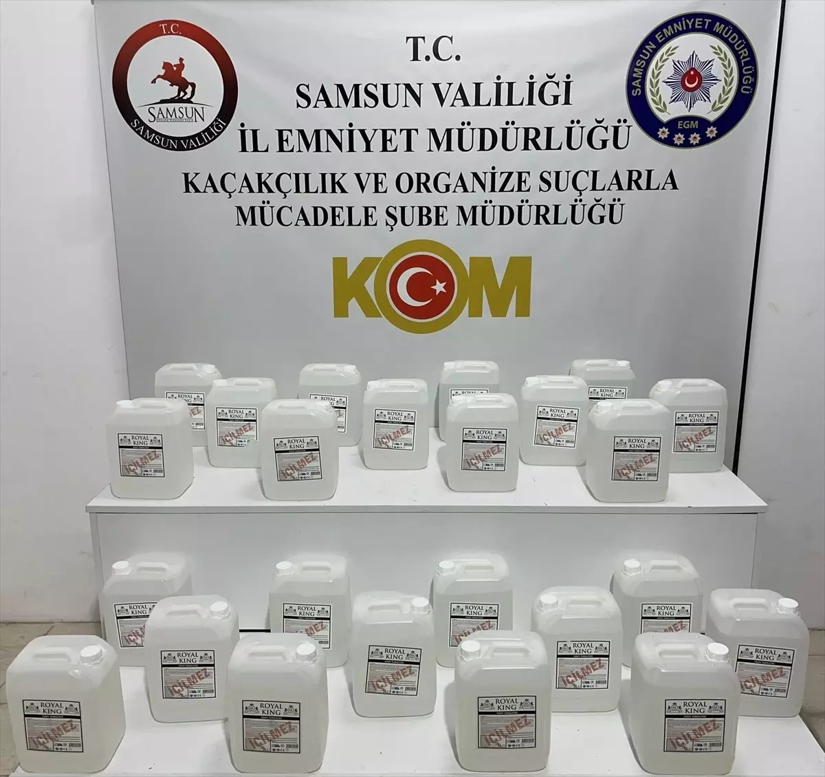 Samsun’da Kaçak Alkol Operasyonu