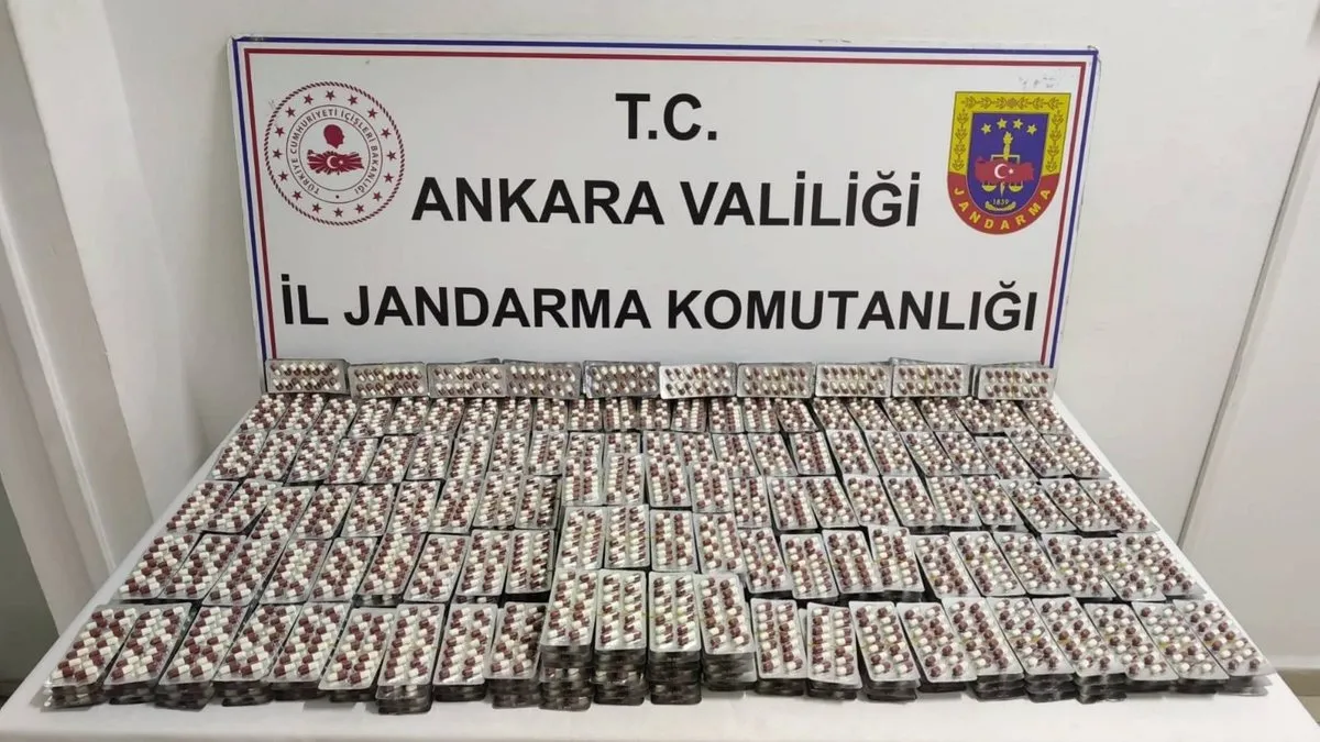 Ankara’da 7 bin 650 adet hap ele geçirildi