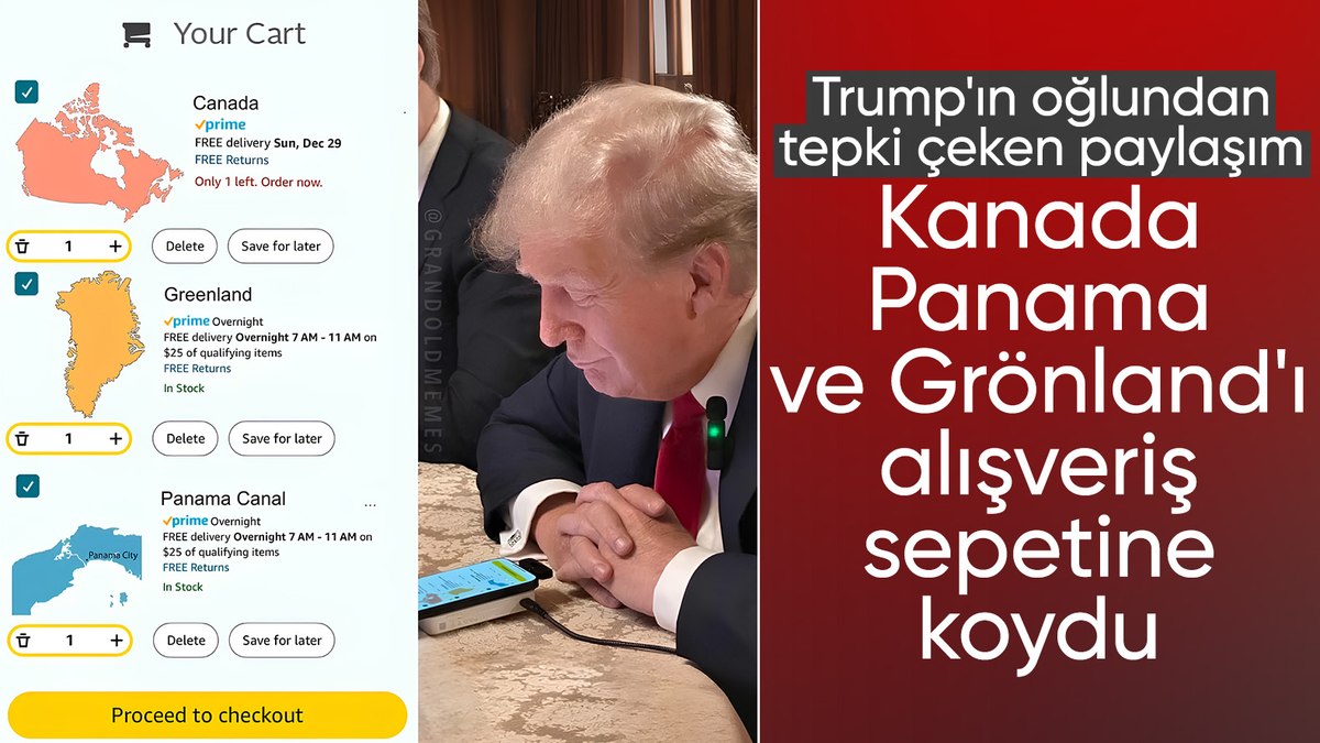 Eric Trump’tan tepki çeken paylaşım: Kanada, Panama ve Grönland ‘alışveriş sepetinde’